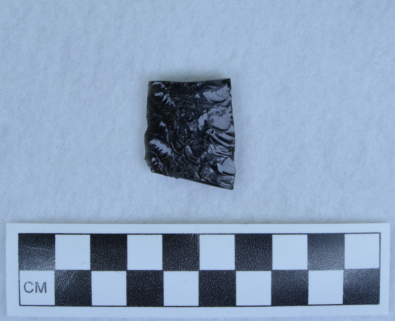 Parallel diagonal flaking, broken, tip missing