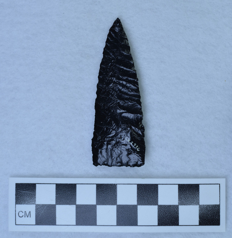 Parallel diagonal flaking, Feels like ignimbrite. (MAP) Material type modified on 11-30-21 (LEJ)