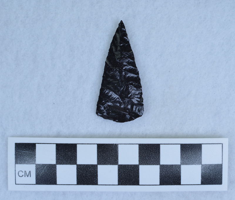 Parallel diagonal flaking to midline