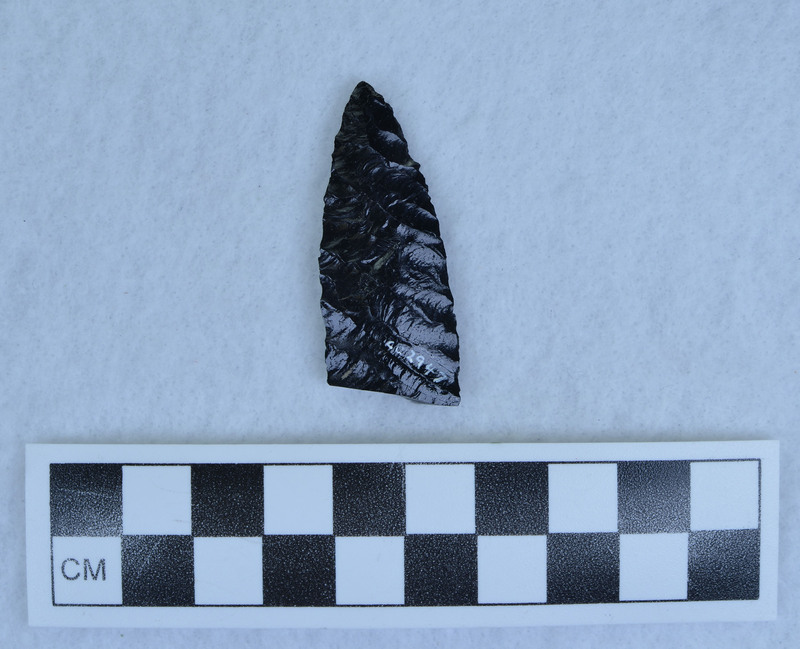 Parallel diagonal flaking, broken