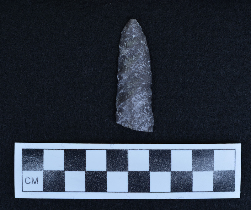 Parallel diagonal flaking, distal half