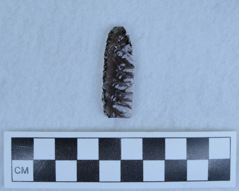 Prismatic blade section flaked on both faces