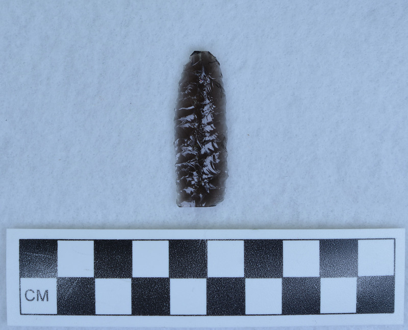 Prismatic blade section flaked on both faces