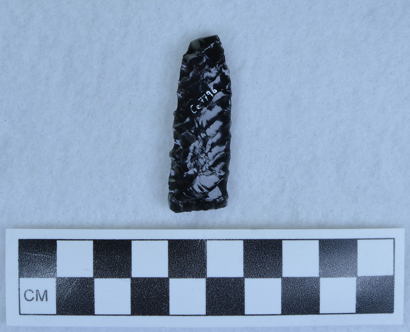 Exercise in pressure flaking, tip missing