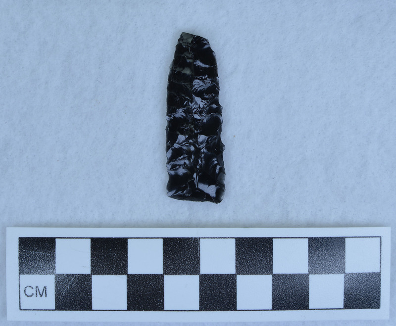 Exercise in pressure flaking, tip missing