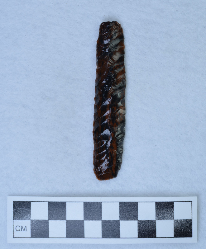 Pressure flaking on dorsal face, Titmus technique