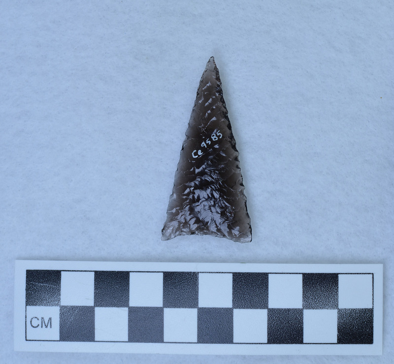 Diagonal parallel flaking, Titmus holding tech.