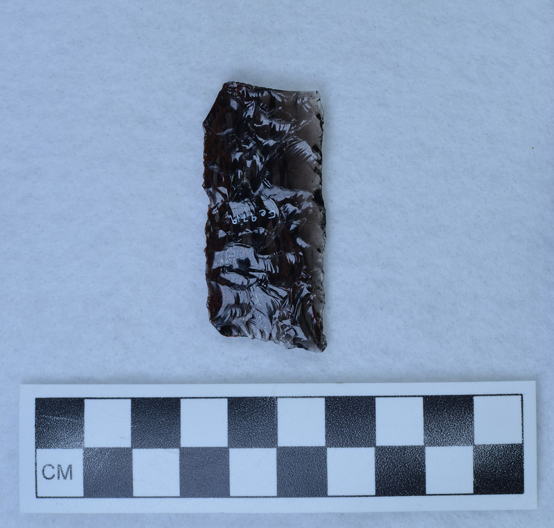 1 face Titmus technique, other face random flaked, Parallel diagonal flaked. (GT)