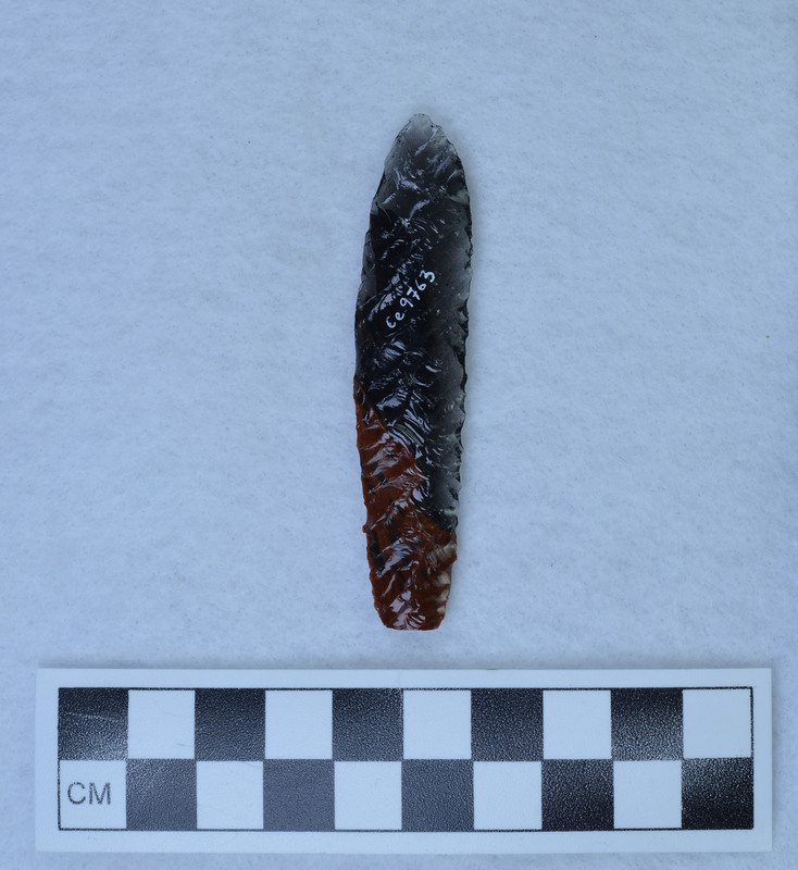 Titmus flaking, distal end snapped