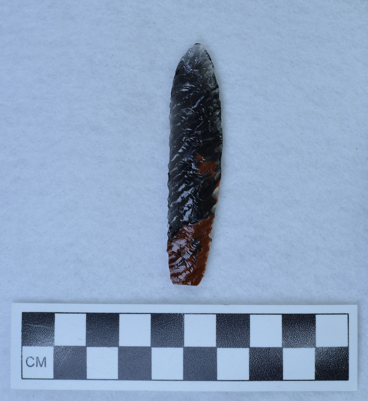 Titmus flaking, distal end snapped