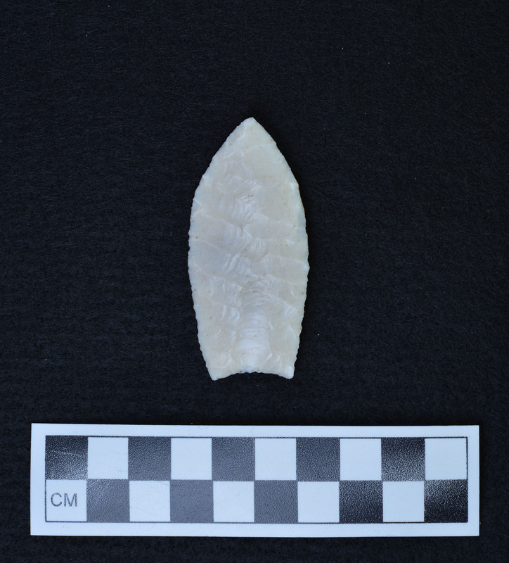 Collateral flaking, basally thinning by pressure