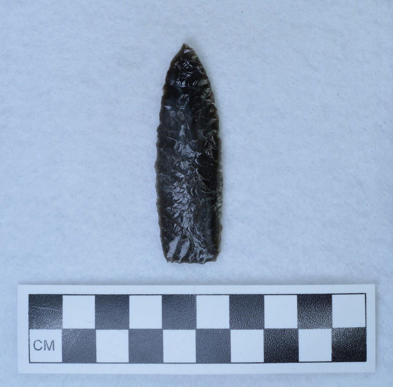 Chevron flaking one face, parallel oblique other