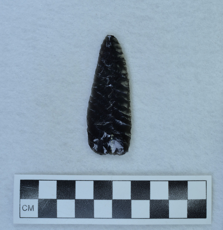 Chevron flaking one face