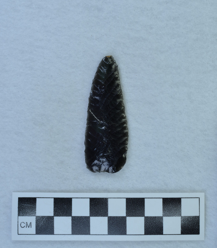 Chevron flaking one face