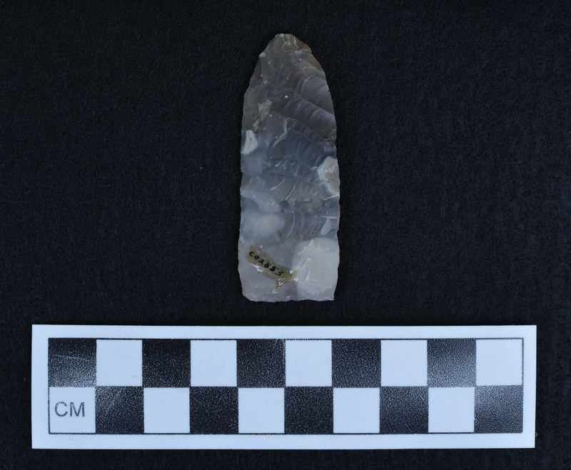 Parallel flaked, appears heat treated