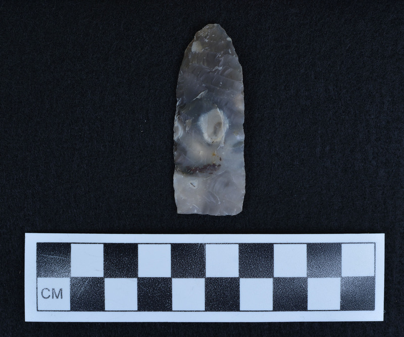 Parallel flaked, appears heat treated