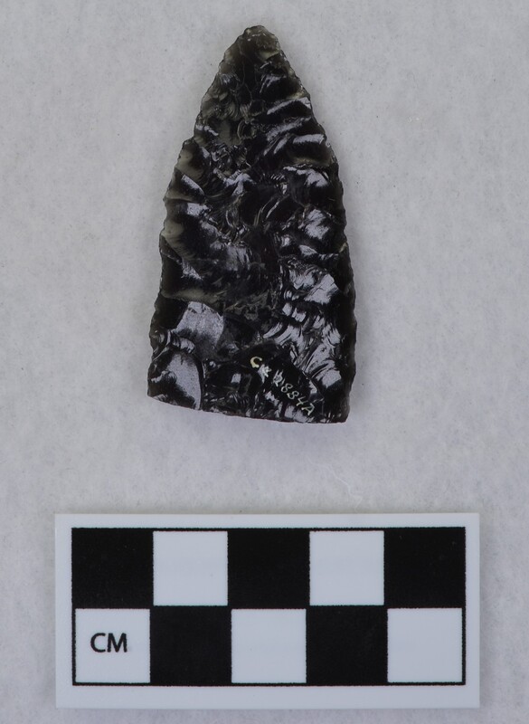 Diagonal flaking, broken. Ce.2884A - distal end, Ce.2884B proximal end.