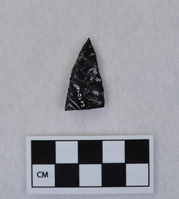 Broken prior to packing, phenocryst in the center of the break