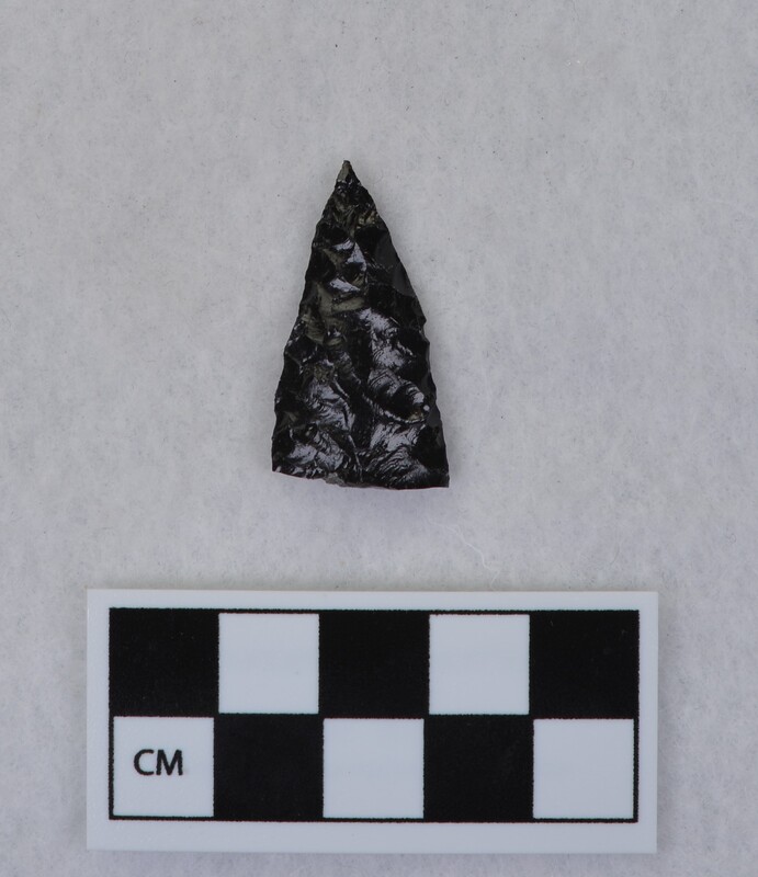 Broken prior to packing, phenocryst in the center of the break