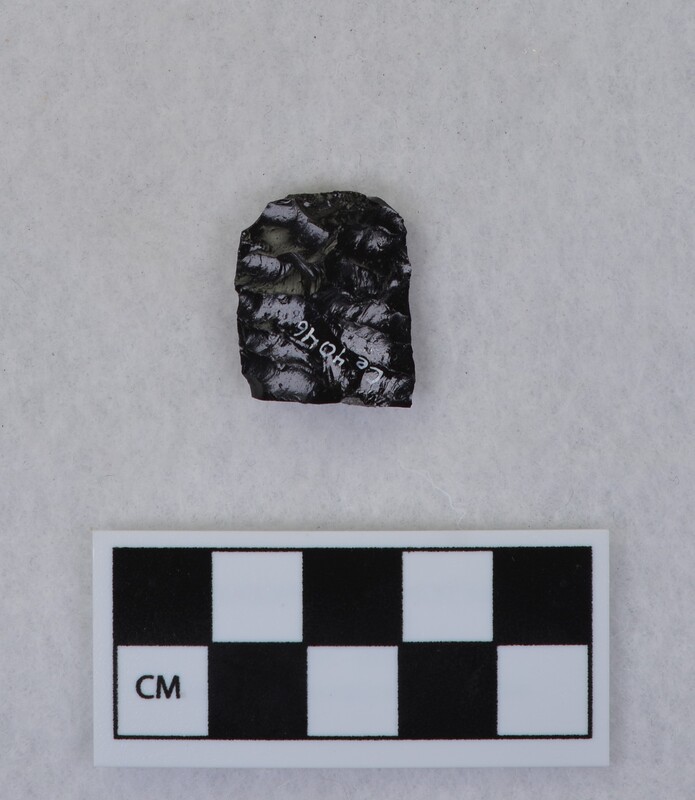 Broken prior to packing, phenocryst in the center of the break