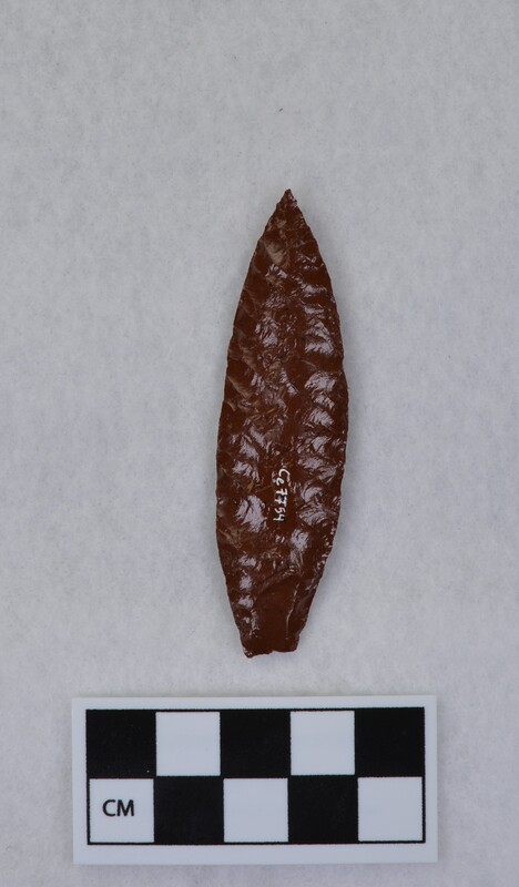 Lanceolate style, basal margin ground, base thinned, base is blunt and tapered