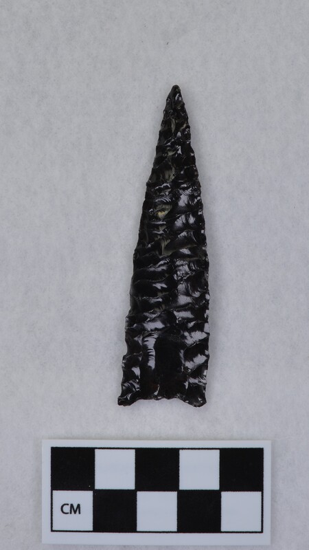 Lanceolate, Titmus flaking, basal thinned 1 face, slightly concave base