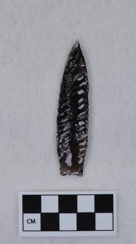 Titmus technique, lanceolate style, basal margin lightly ground, base thinned