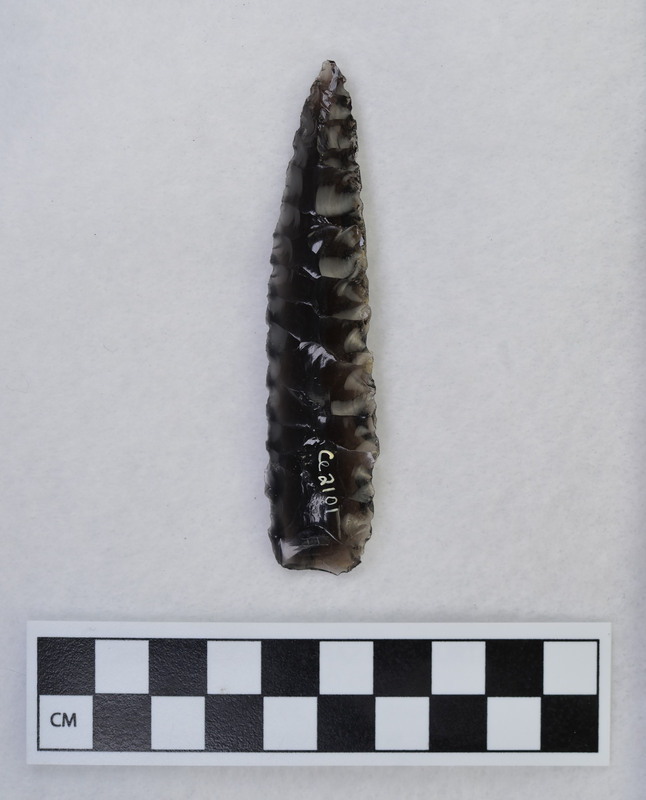 Collateral flaking, signed by Crabtree