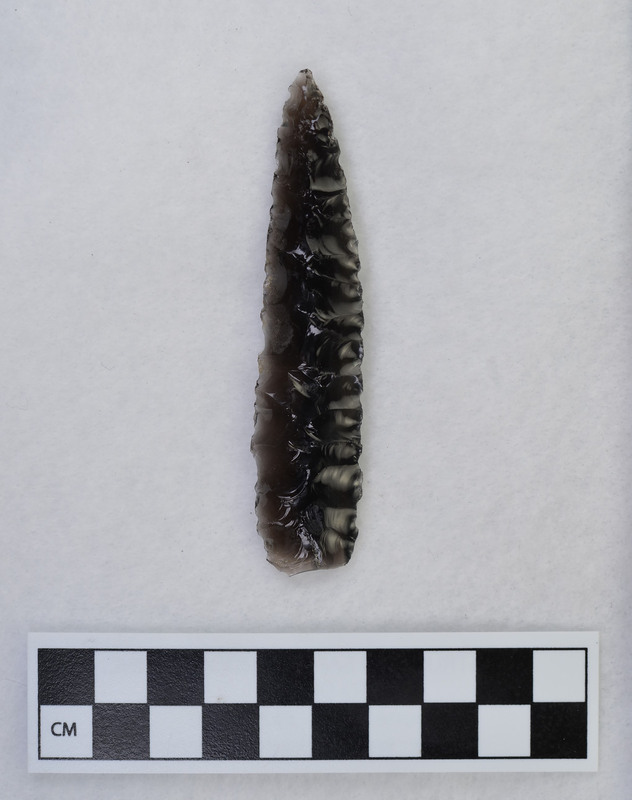 Collateral flaking, signed by Crabtree