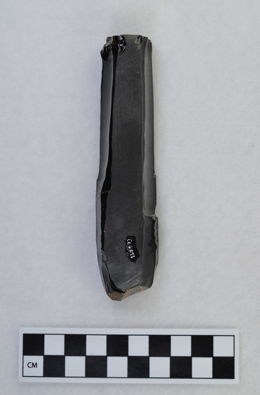 From sawn core. Core exhausted due to large fracture at distal end and crushing at proximal end. (JW)