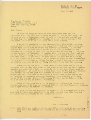Letter from Donald Crabtree to Norman B. Tindale