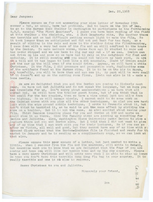 Letter from Donald Crabtree to Jacques Tixier