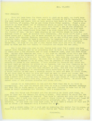 Letter from Donald Crabtree to Jacques Tixier