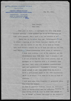Letter from the Tixier family to Donald and Evelyn Crabtree