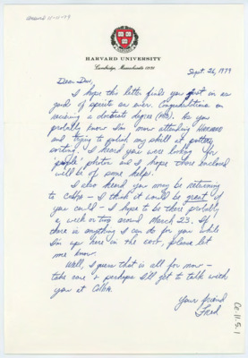 Letter from Fred Valdez to Donald Crabtree