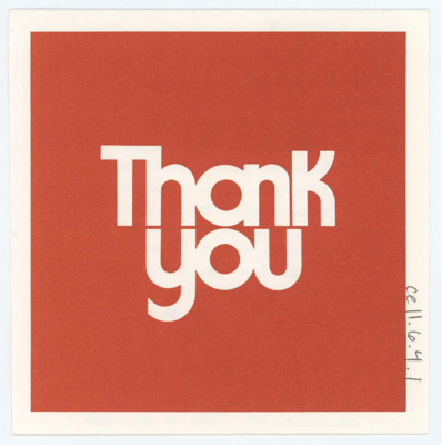 Card thanking Don for her visit. She is working hard on her thesis and is looking forward to their next visit.