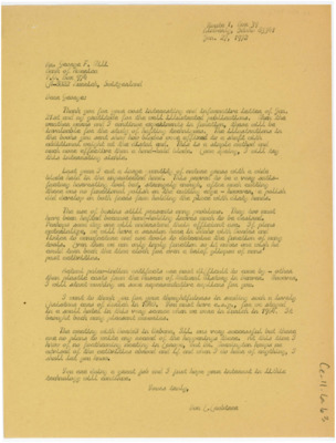 Letter to George F. Wili to Donald Crabtree