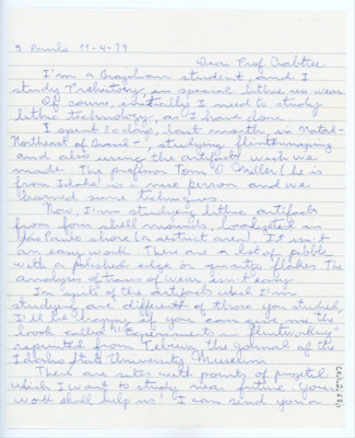 Letter from Ermelindo Aude to Donald Crabtree