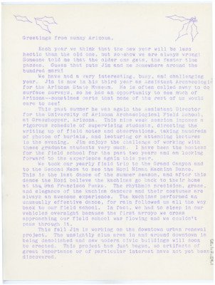 Letter from James and Joyce Ayres