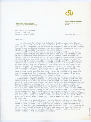 Letter from Gerald Bair to Donald Crabtree