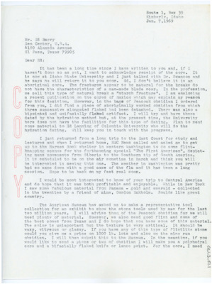 Letter from Donald Crabtree to Ed Barry