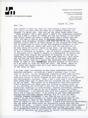 Letter from Alice Benfer to Donald Crabtree
