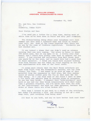 Letter from Douglas Byers to the Crabtrees
