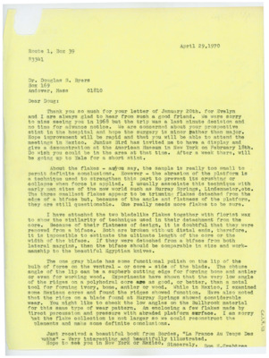 Letter from Donald Crabtree to Douglas Byers