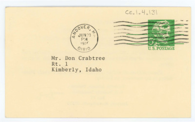 Postcard from Douglas Byers