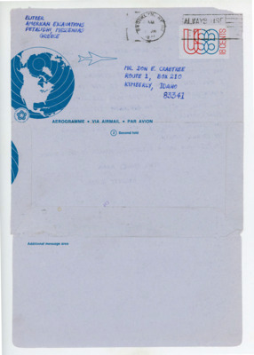Letter from Harriet Blitzer to Donald Crabtree