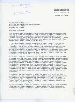 Letter from Edwin Beauchamp