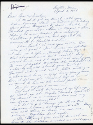 Letter from Juanita Boutelle to Donald Crabtree