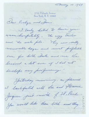 Letter from Junius Bird to Donald Crabtree