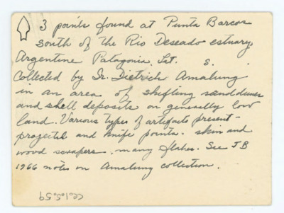 Note from Junius Bird
